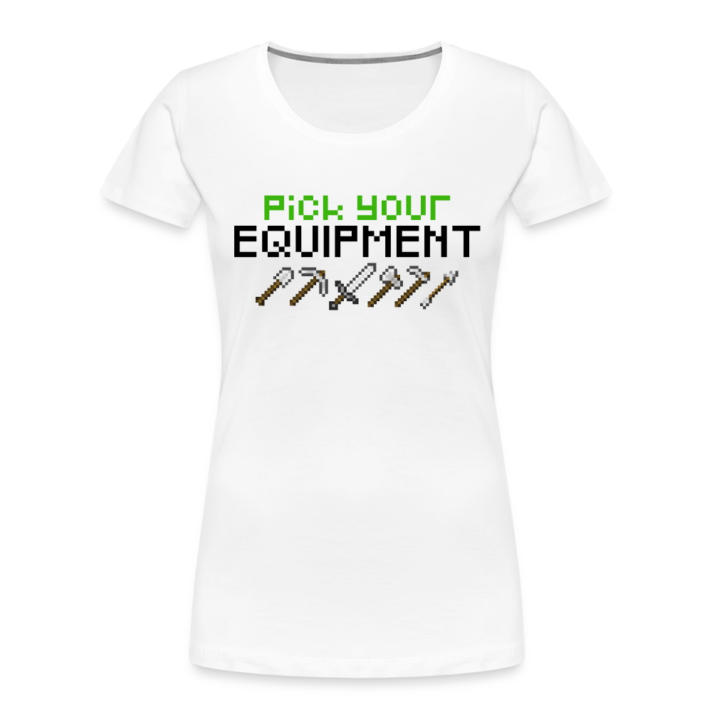 GU 'Pick Your Equipment'  Women’s Premium Organic T-Shirt - white