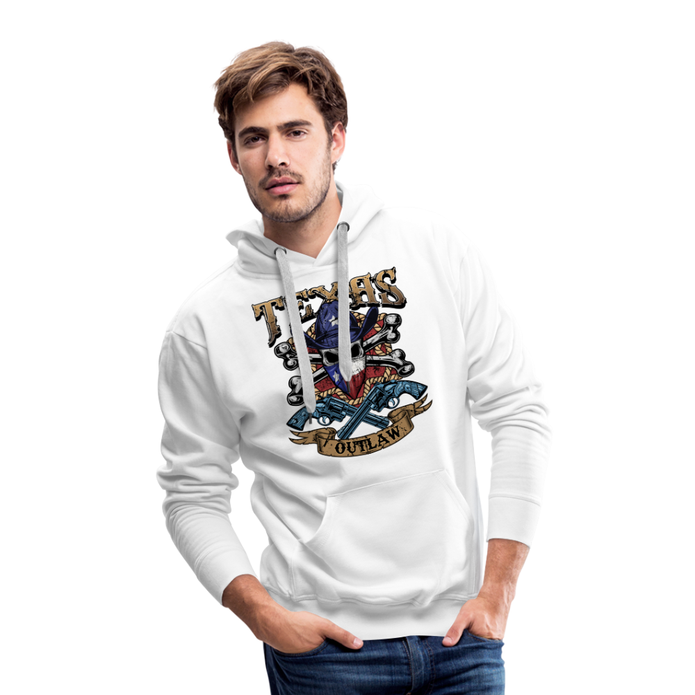 Texas Outlaw Men’s Premium Hoodie - white