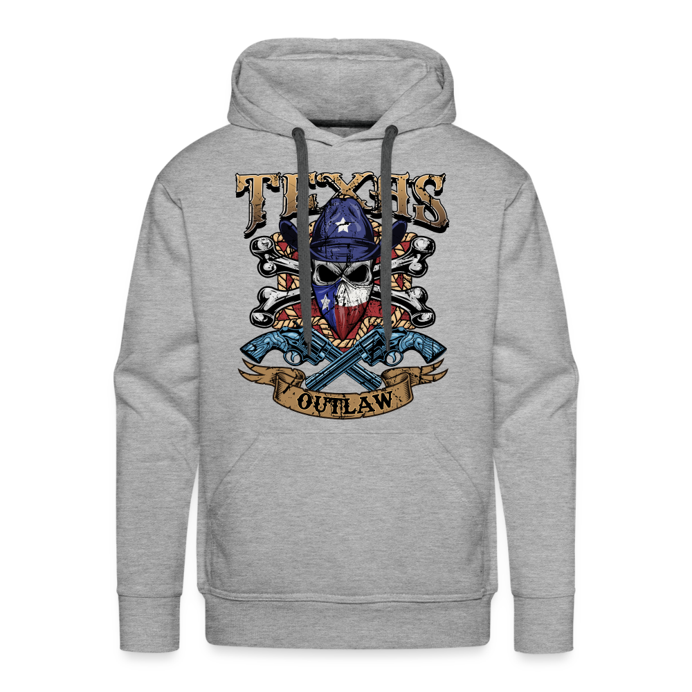 Texas Outlaw Men’s Premium Hoodie - heather grey