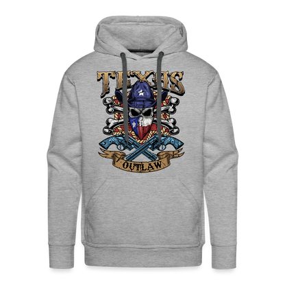 Texas Outlaw Men’s Premium Hoodie - heather grey