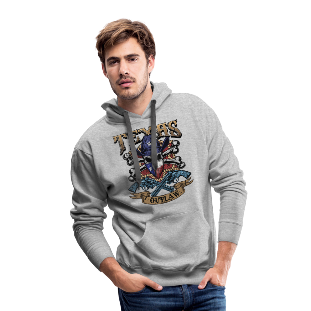 Texas Outlaw Men’s Premium Hoodie - heather grey