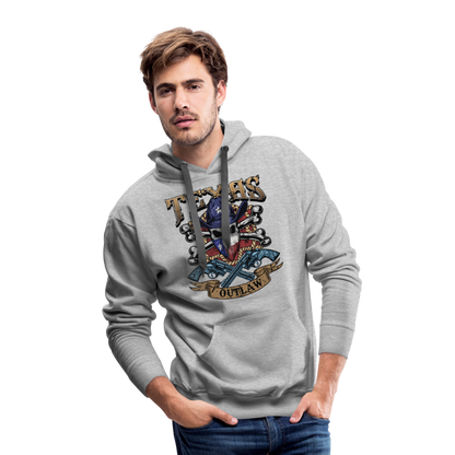 Texas Outlaw Men’s Premium Hoodie - heather grey