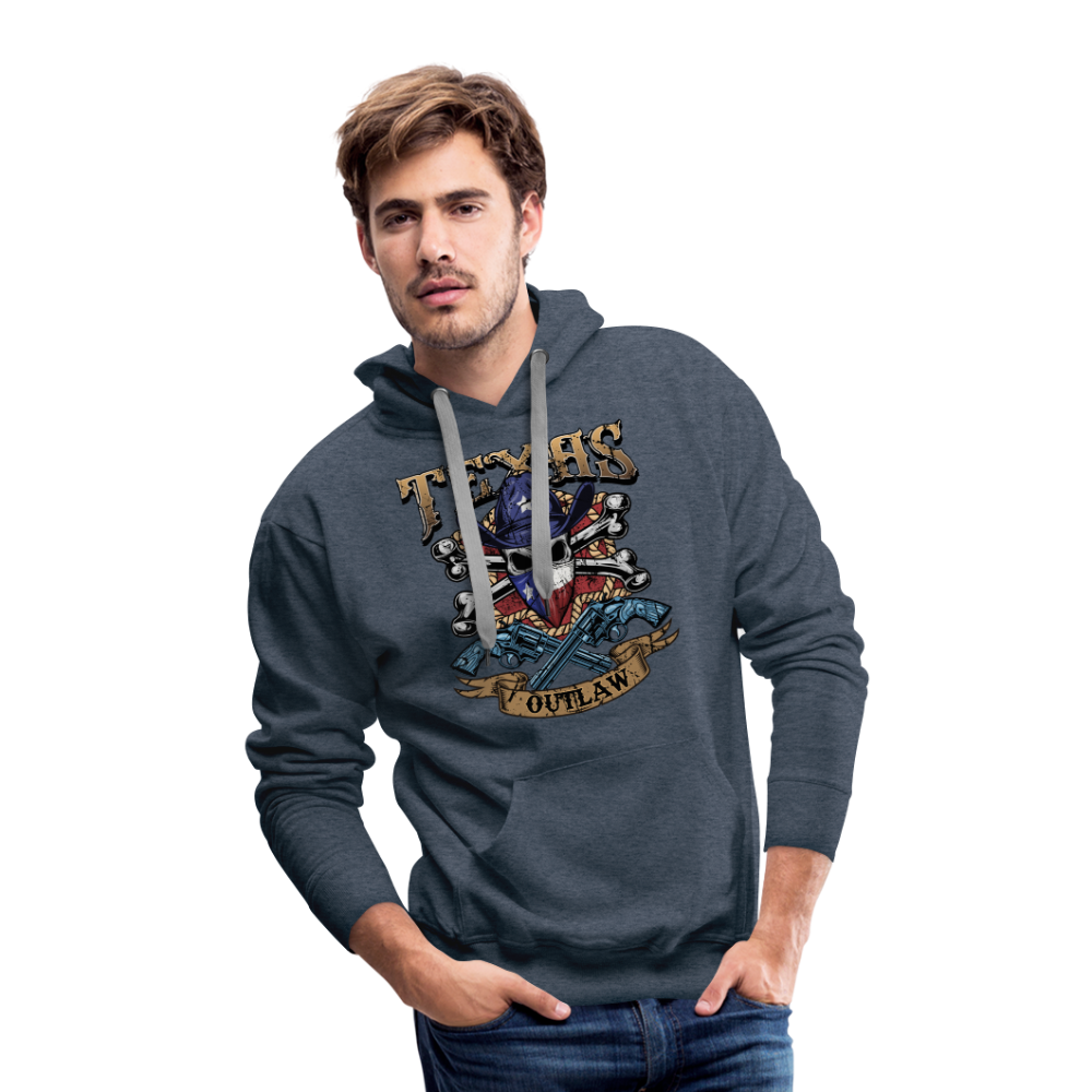 Texas Outlaw Men’s Premium Hoodie - heather denim