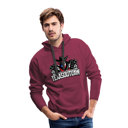 Texas Outlaw Men’s Premium Hoodie - burgundy