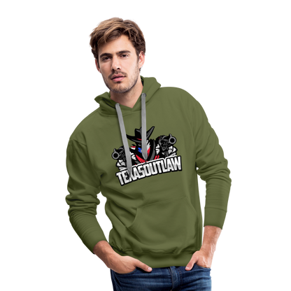 Texas Outlaw Men’s Premium Hoodie - olive green