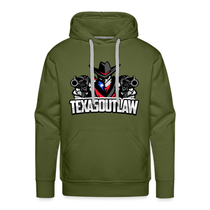 Texas Outlaw Men’s Premium Hoodie - olive green