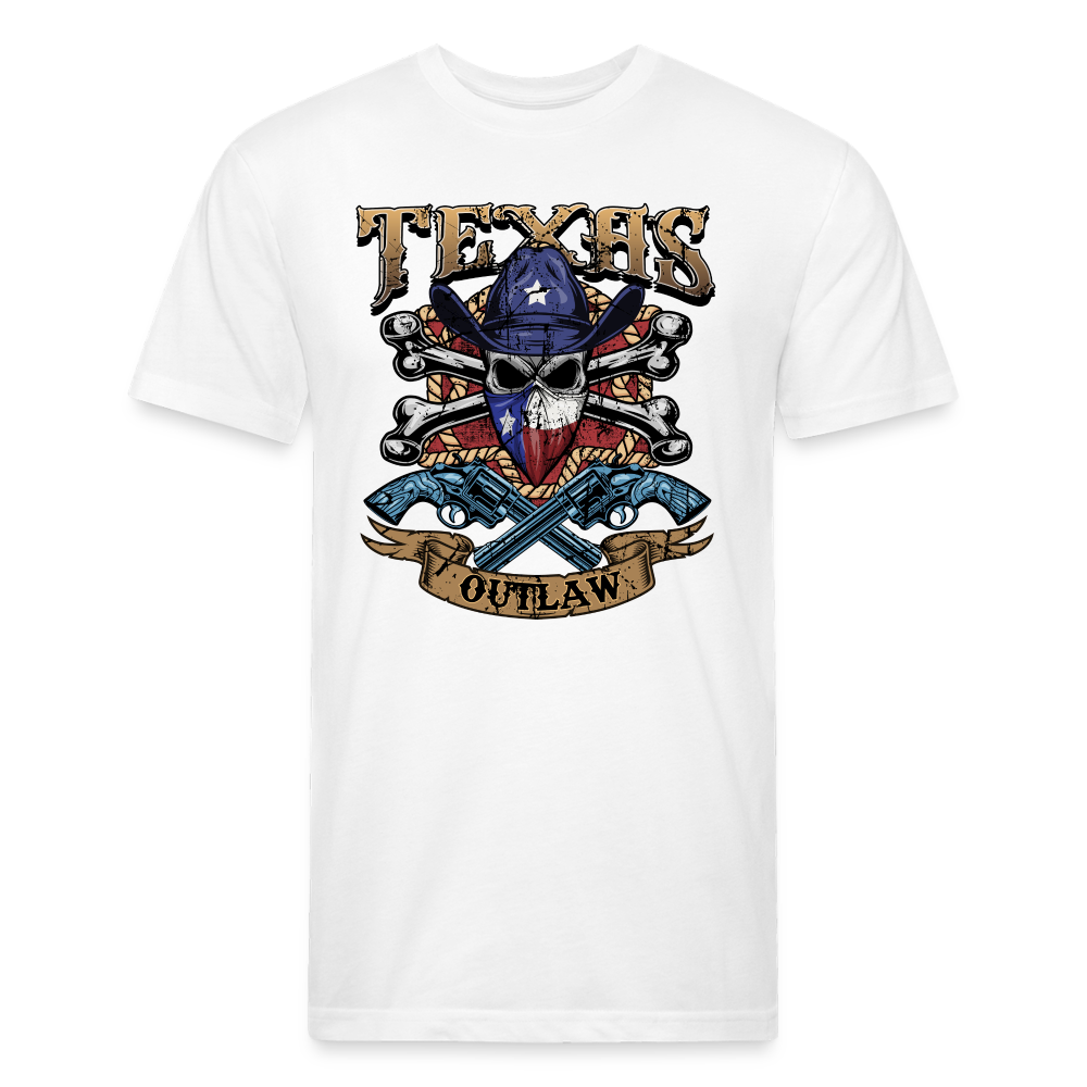 Texas Outlaw Fitted T-Shirt - white