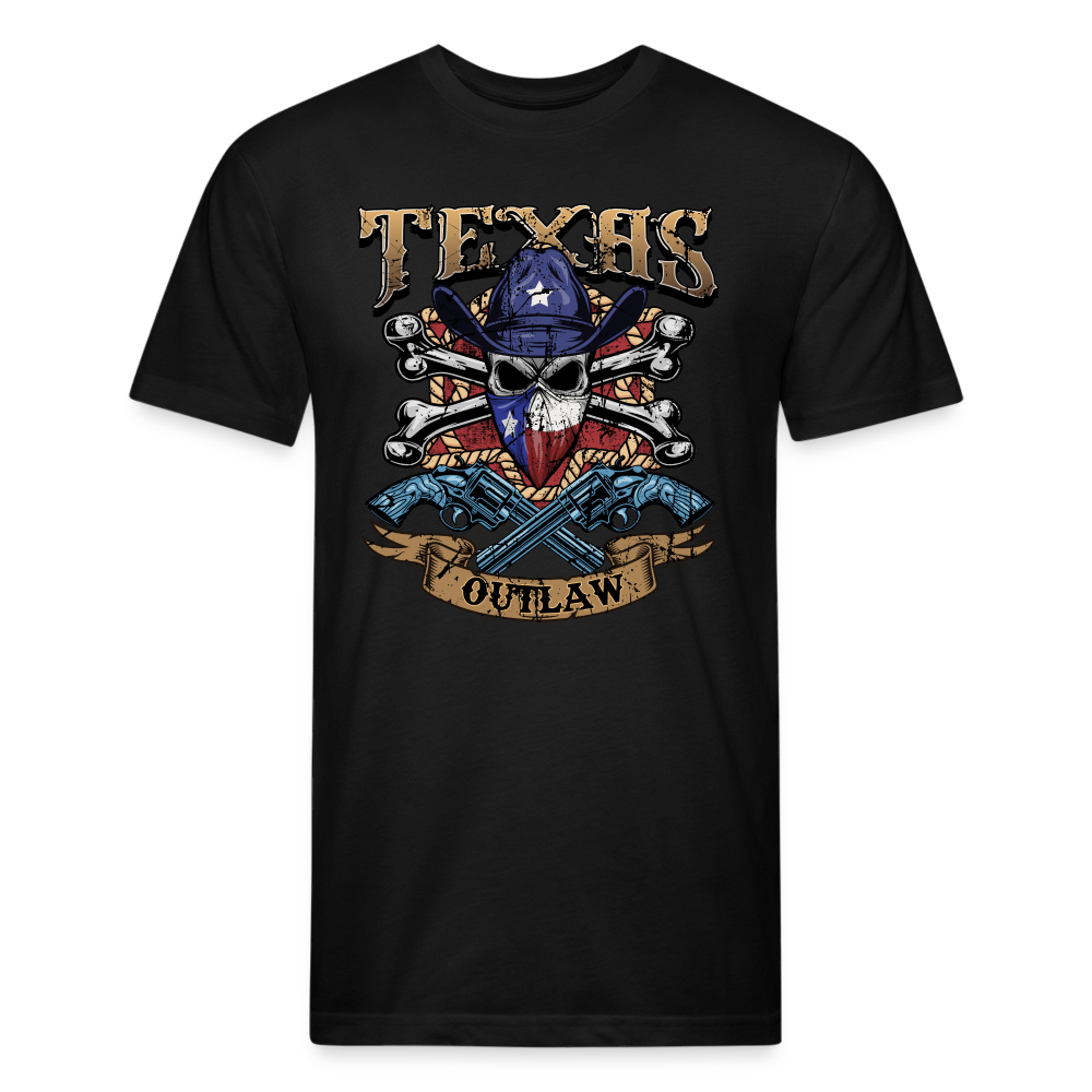 Texas Outlaw Fitted T-Shirt - black