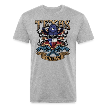 Texas Outlaw Fitted T-Shirt - heather gray