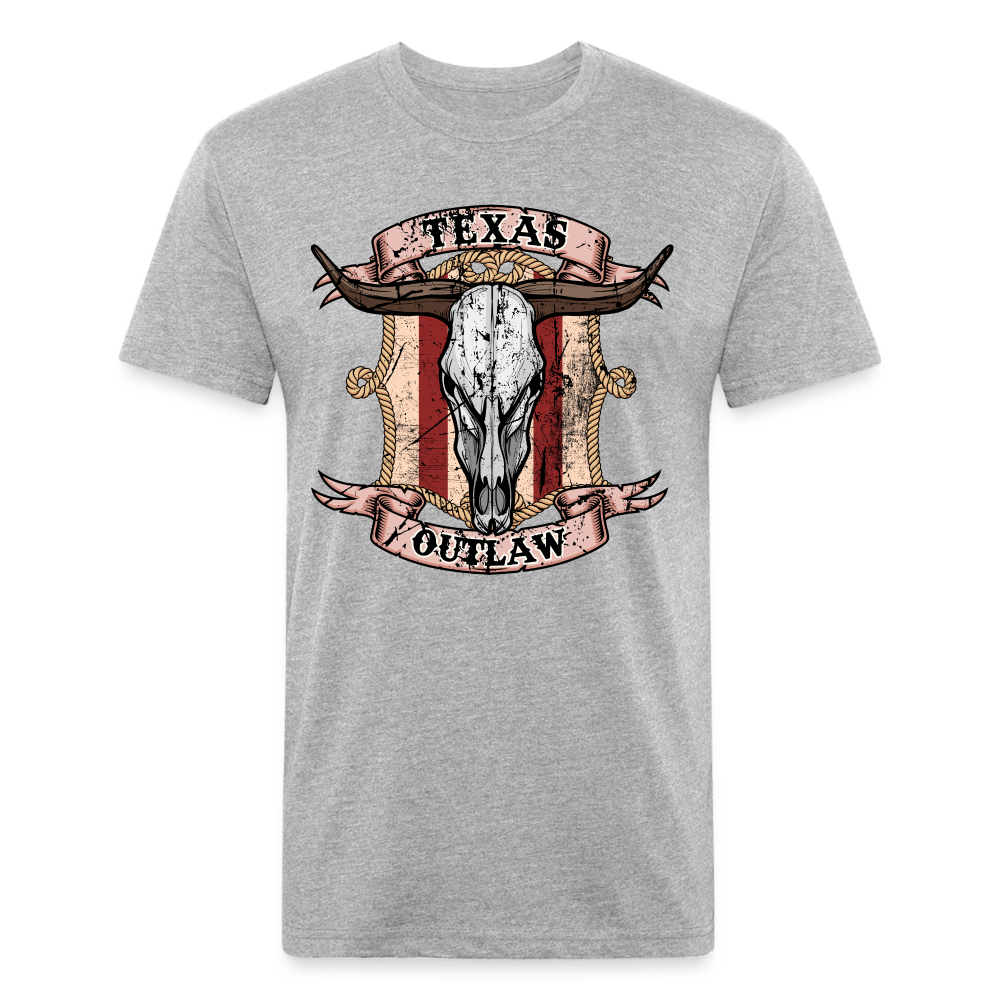 Texas Outlaw Fitted T-Shirt - heather gray