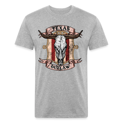 Texas Outlaw Fitted T-Shirt - heather gray