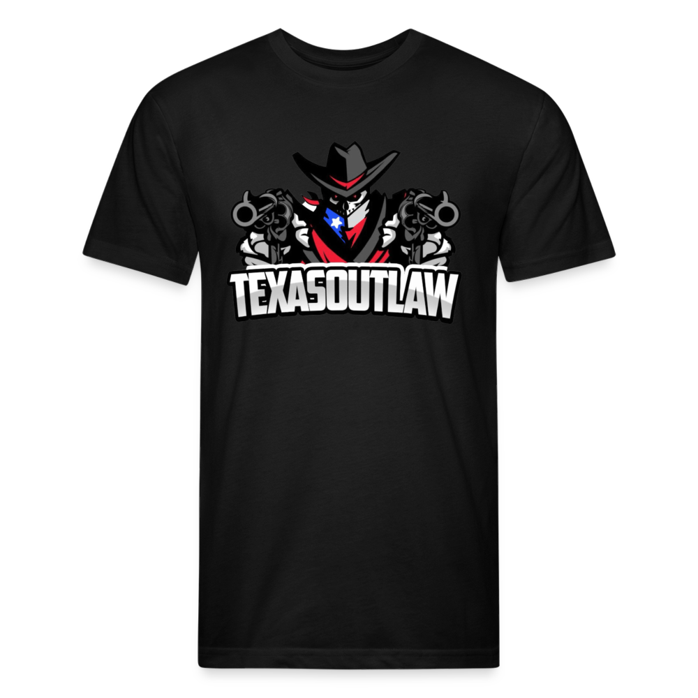 Texas Outlaw Fitted T-Shirt - black