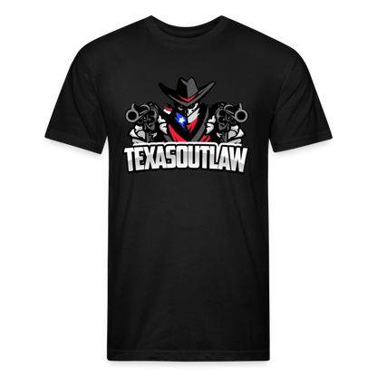 Texas Outlaw Fitted T-Shirt - black