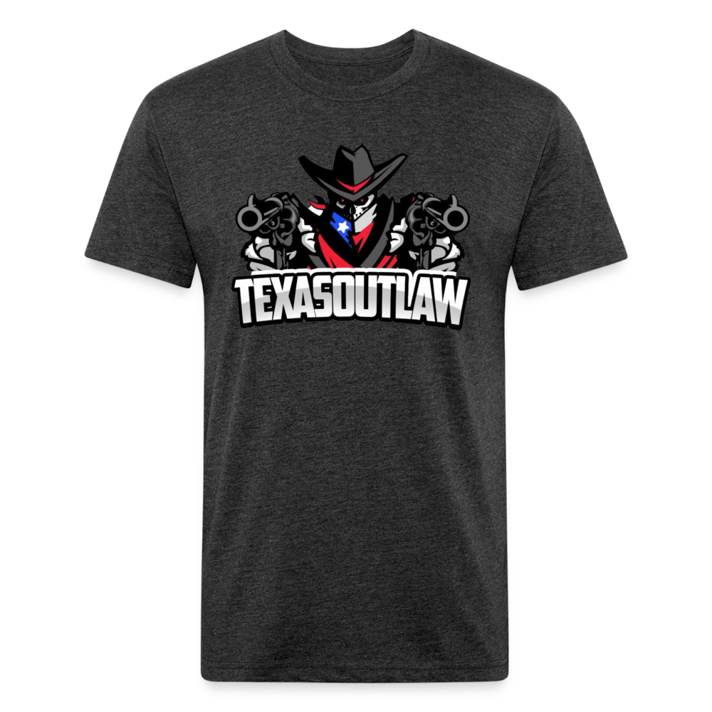 Texas Outlaw Fitted T-Shirt - heather black