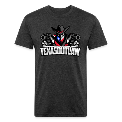 Texas Outlaw Fitted T-Shirt - heather black