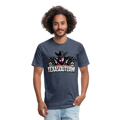 Texas Outlaw Fitted T-Shirt - heather navy