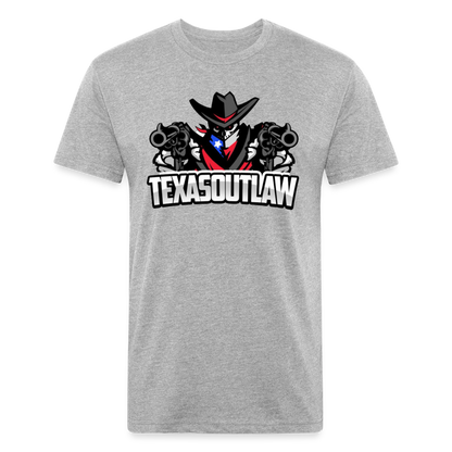 Texas Outlaw Fitted T-Shirt - heather gray