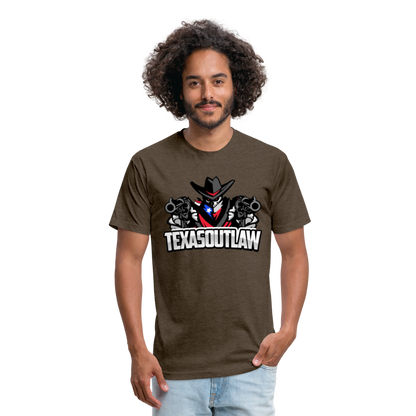 Texas Outlaw Fitted T-Shirt - heather espresso