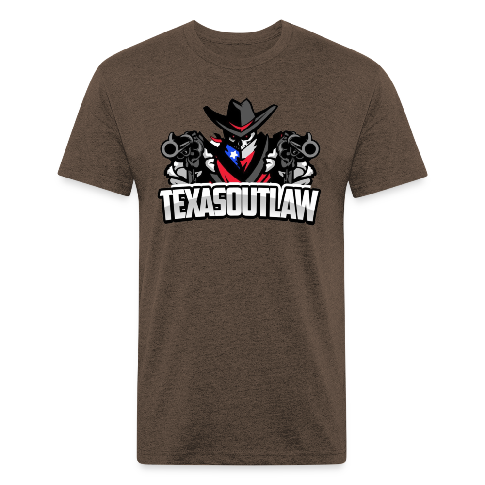 Texas Outlaw Fitted T-Shirt - heather espresso