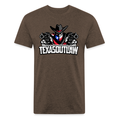 Texas Outlaw Fitted T-Shirt - heather espresso