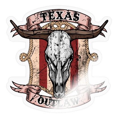 Texas Outlaw Sticker - transparent glossy