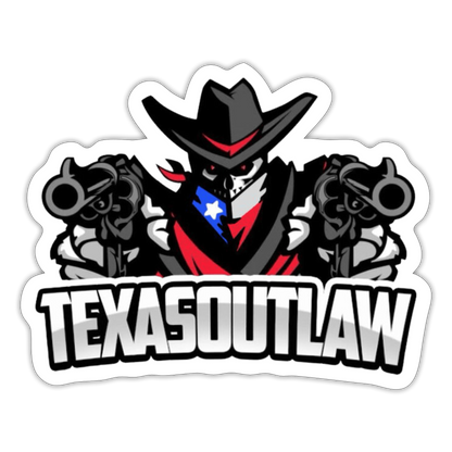 Texas Outlaw Sticker - white matte