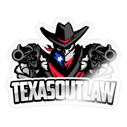 Texas Outlaw Sticker - transparent glossy