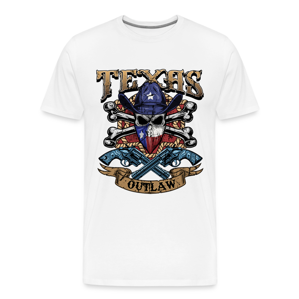 Texas Outlaw Men's Premium T-Shirt - white