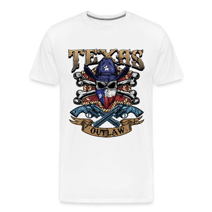 Texas Outlaw Men's Premium T-Shirt - white