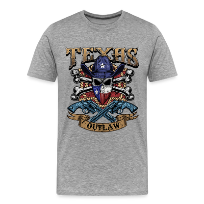 Texas Outlaw Men's Premium T-Shirt - heather gray