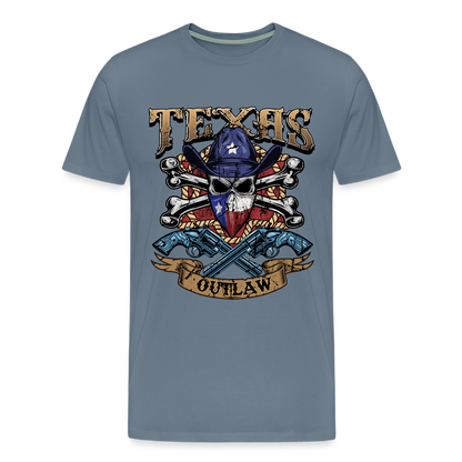 Texas Outlaw Men's Premium T-Shirt - steel blue