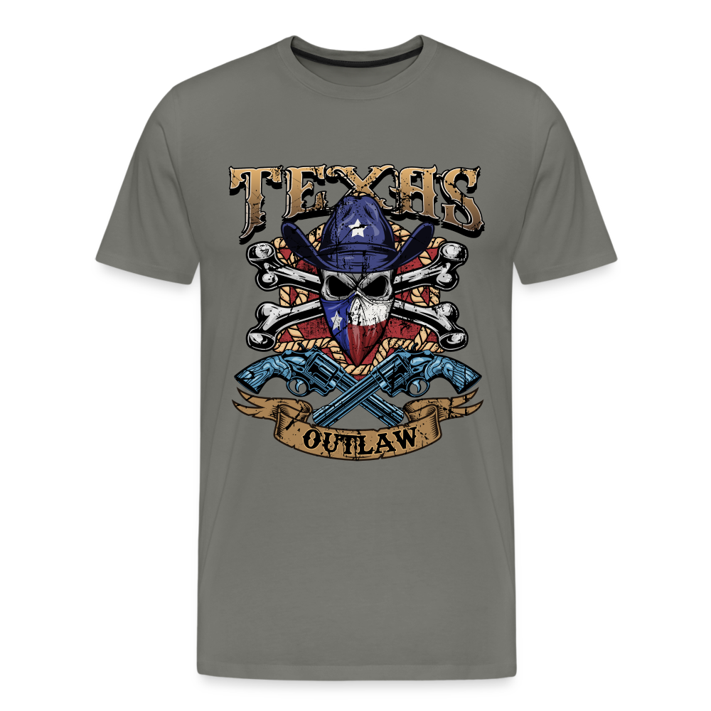 Texas Outlaw Men's Premium T-Shirt - asphalt gray