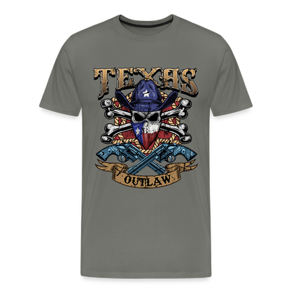 Texas Outlaw Men's Premium T-Shirt - asphalt gray