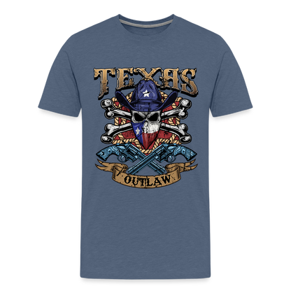 Texas Outlaw Men's Premium T-Shirt - heather blue