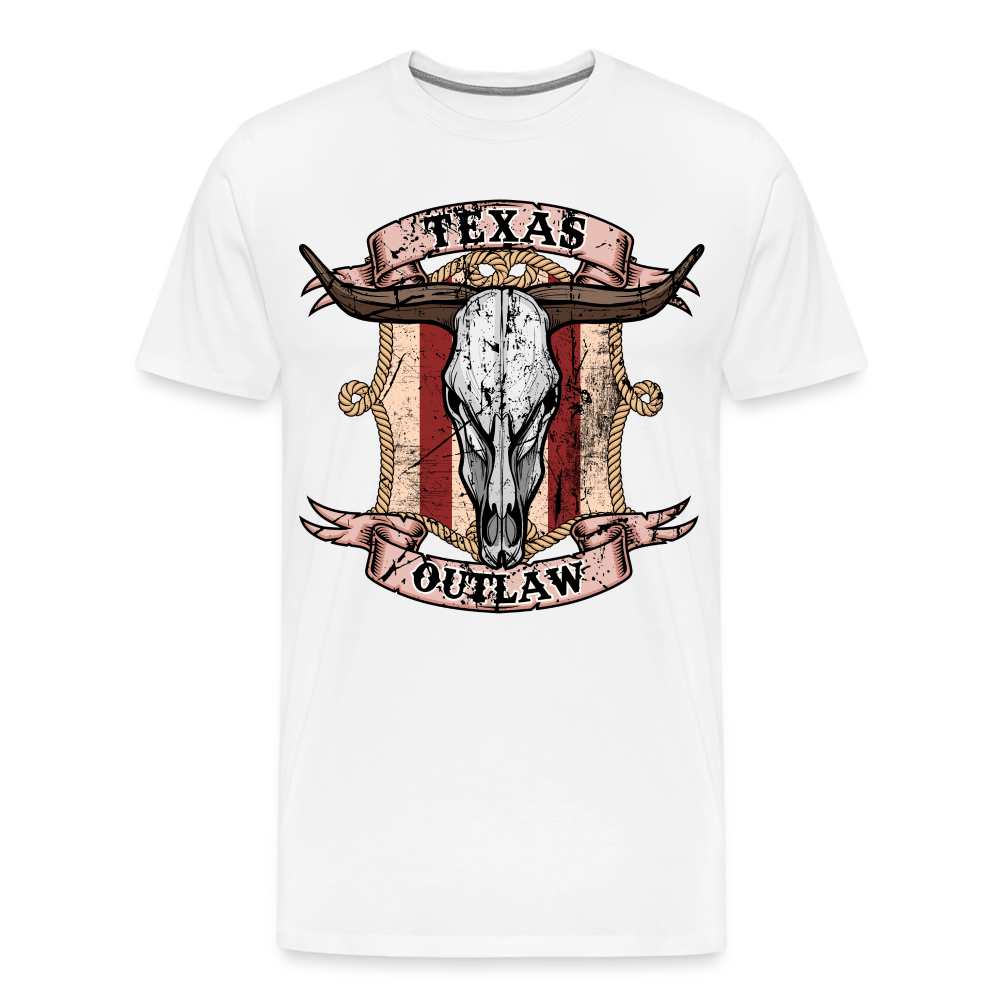 Texas Outlaw Men's Premium T-Shirt - white