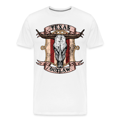 Texas Outlaw Men's Premium T-Shirt - white