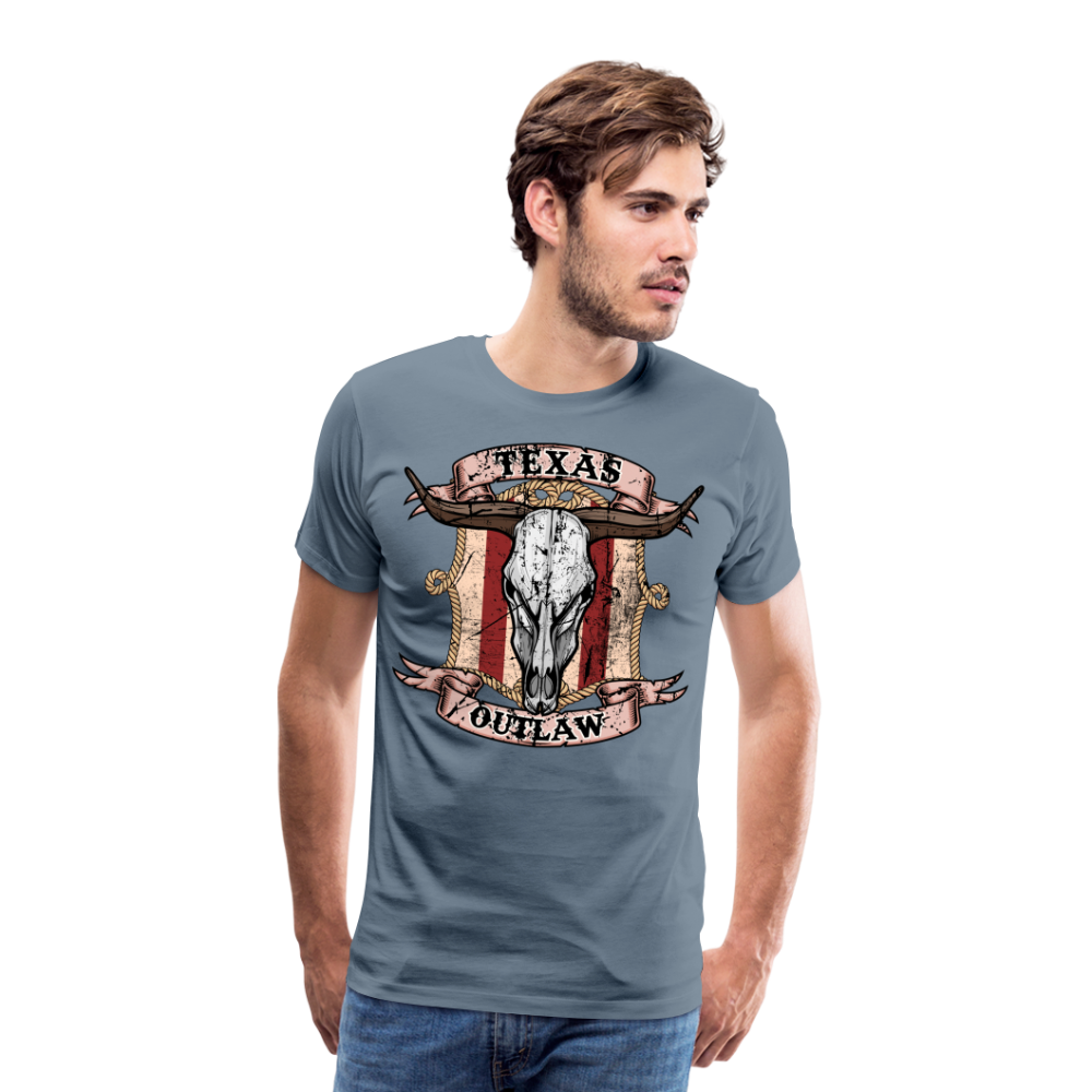 Texas Outlaw Men's Premium T-Shirt - steel blue