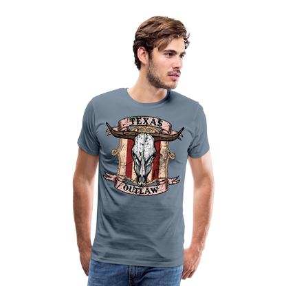 Texas Outlaw Men's Premium T-Shirt - steel blue