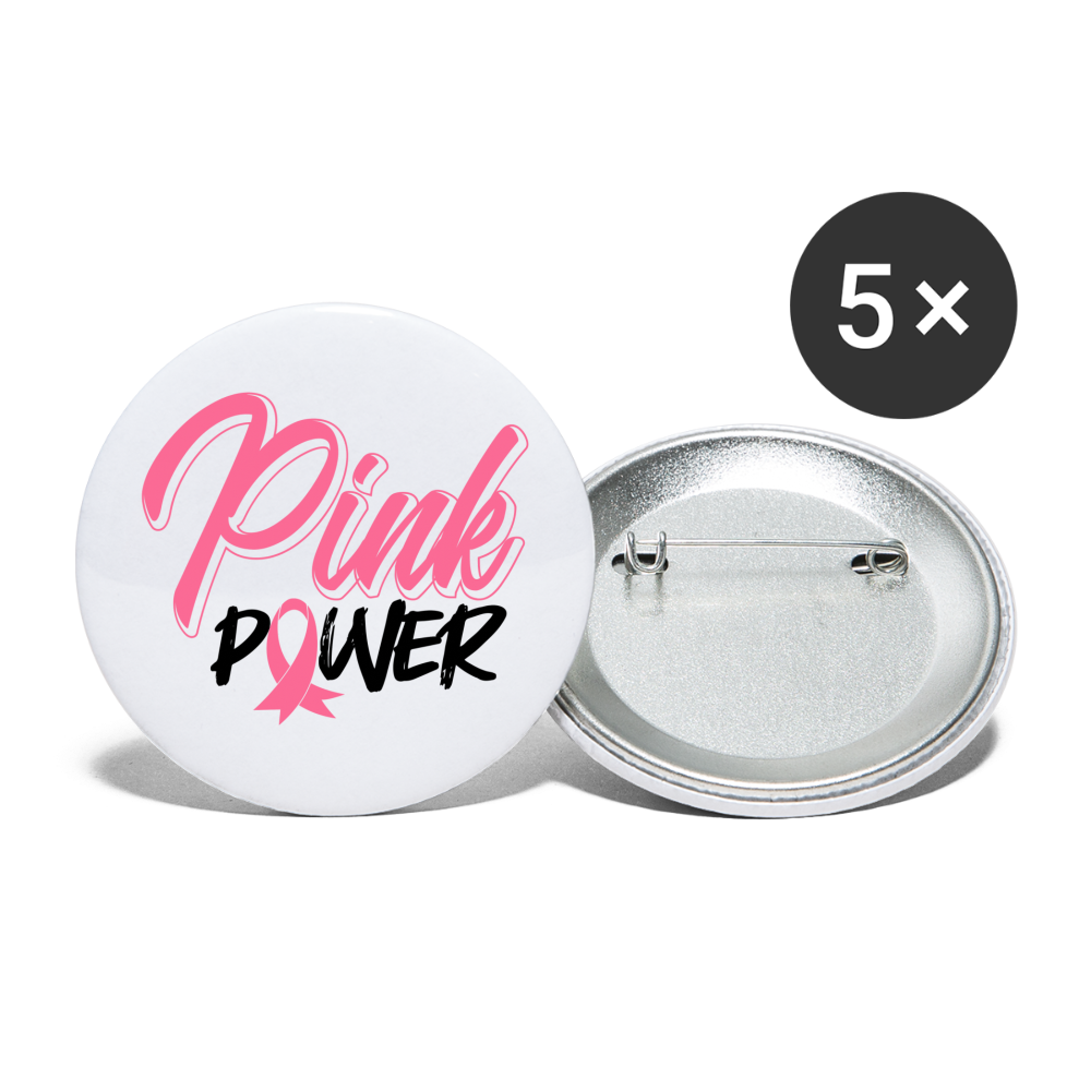 GU 'Pink Power' Small Buttons - white