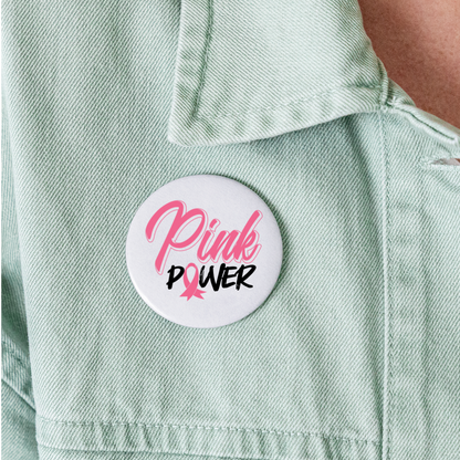 GU 'Pink Power' Small Buttons - white