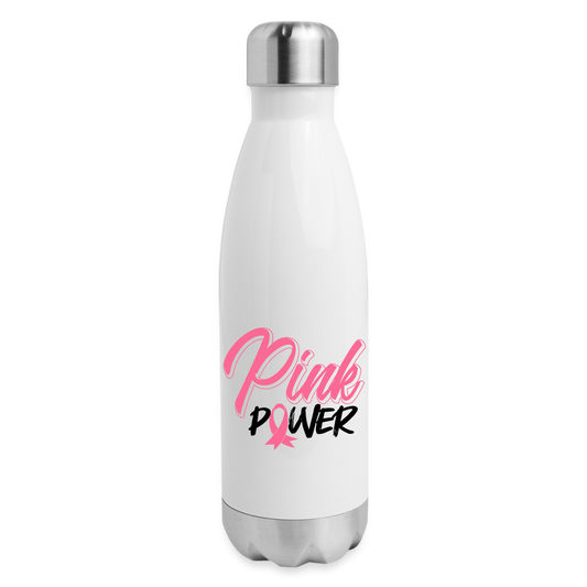 GU 'Pink Power' Insulated Stainless Steel Water Bottle - white