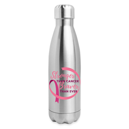 GU 'Stronger and Braver' Insulated Stainless Steel Water Bottle - silver