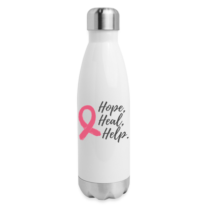 GU 'Hope Heal Help' Insulated Stainless Steel Water Bottle - white