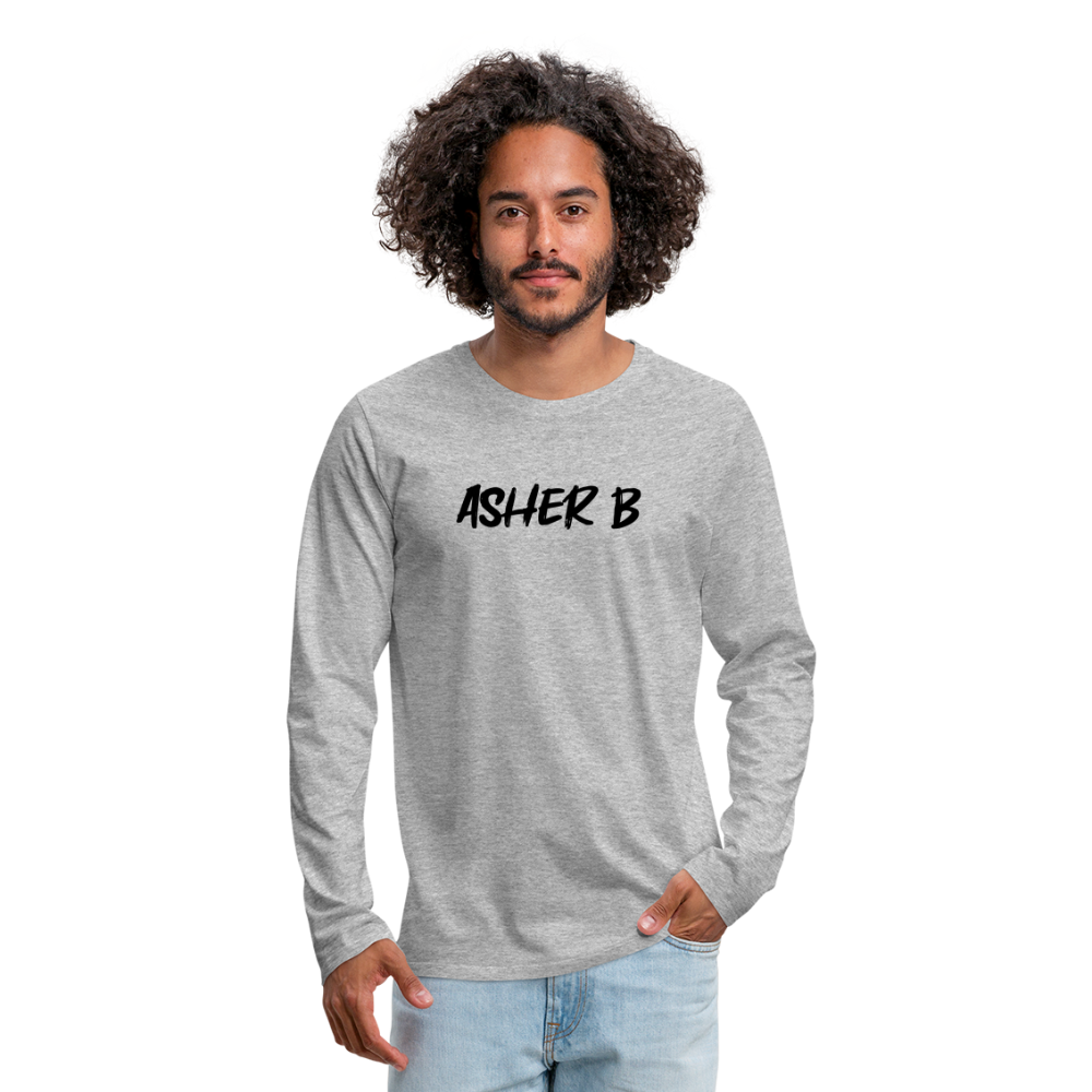 Asher B Men's Premium Long Sleeve T-Shirt - heather gray