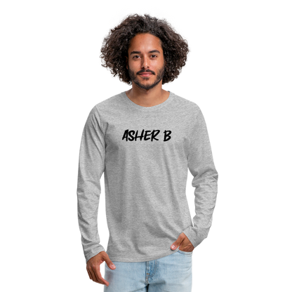 Asher B Men's Premium Long Sleeve T-Shirt - heather gray