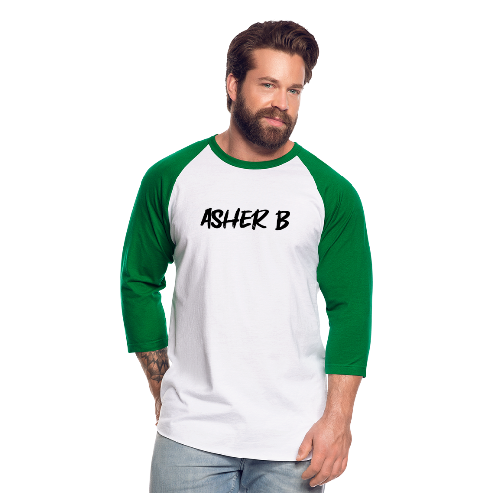 Asher B Baseball T-Shirt - white/kelly green