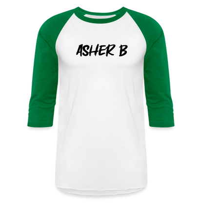 Asher B Baseball T-Shirt - white/kelly green