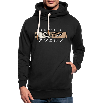 Asher B Shawl Collar Hoodie - black