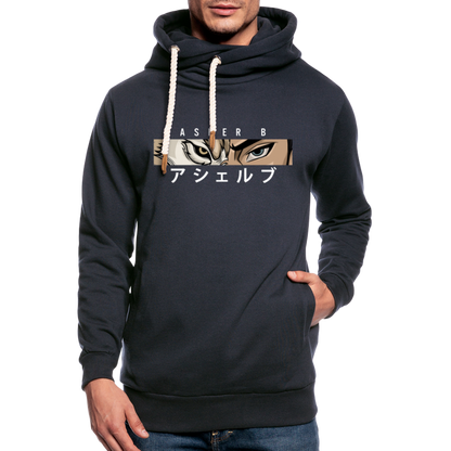 Asher B Shawl Collar Hoodie - navy