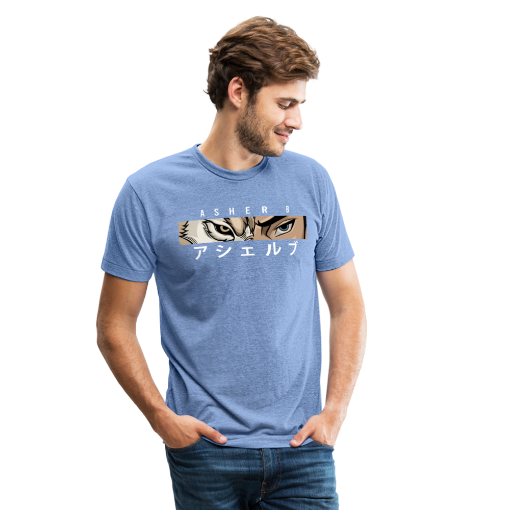 Asher B Tri-Blend T-Shirt - heather blue